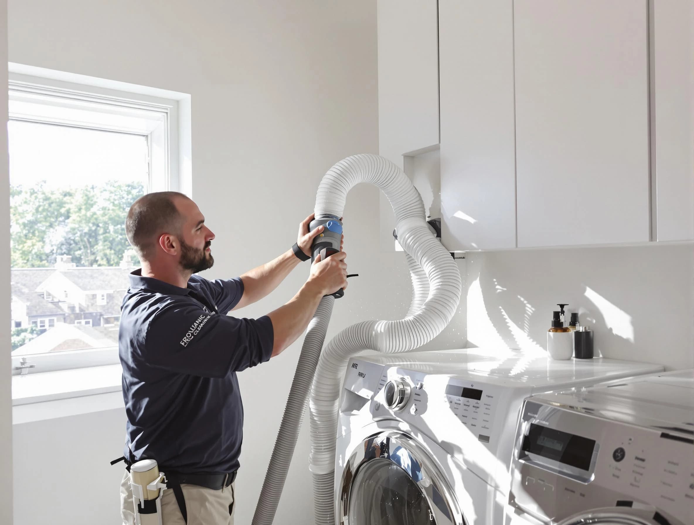 Certified Chester Dryer Vent Cleaning technician performing dryer vent cleaning in Chester