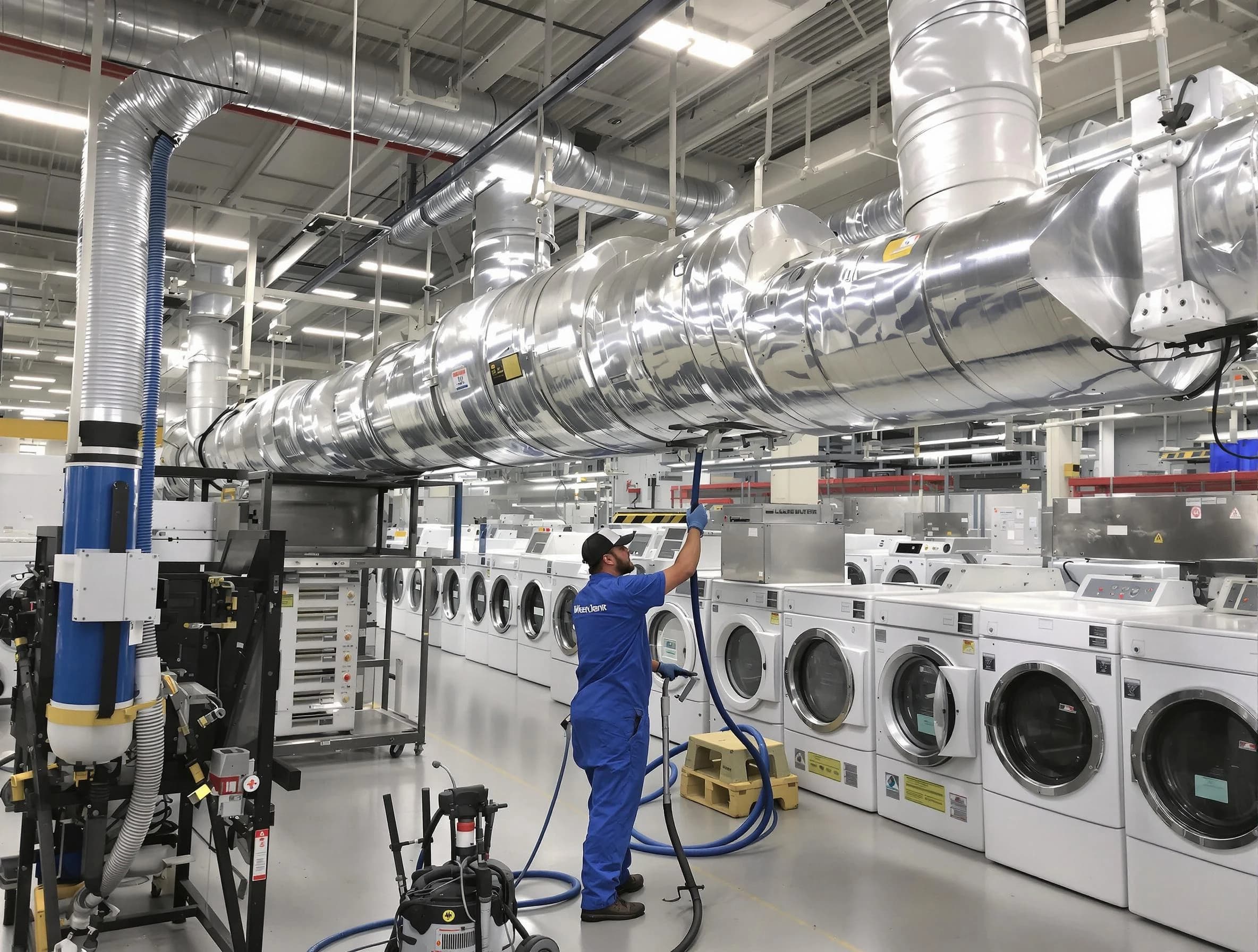 Chester Dryer Vent Cleaning team performing heavy-duty industrial dryer vent cleaning in Chester